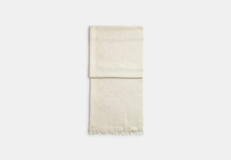 COACH® Women's Manta De Firma en Blanco | Mélange De Soie Et De Laine