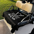Funda de asiento de carrito de golf personalizada multicolor con nombre e inicial Accesorios para campos de golf Regalo de cumpleaños para amantes del golf Golfistas Clubs de campo