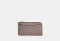 COACH® Women's Tarjetero New York Con Cremallera Y Bloques De Color en Gris | Cuir