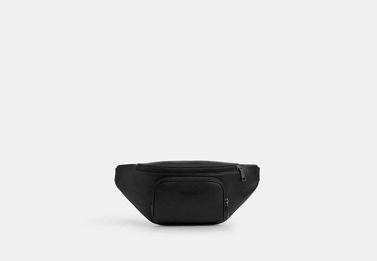 COACH® Men's Riñonera Pequeña Racer en Negro | Cuir