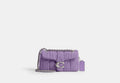 COACH® Women's Bolso De Hombro Tabby 20 Acolchado en Morado | Denim
