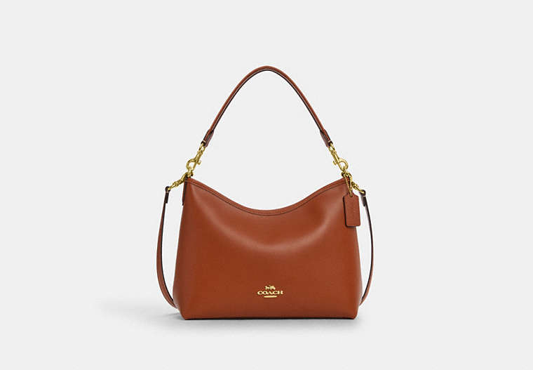 COACH® Women's Bolso De Hombro Laurel en Castaño | Cuir