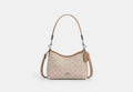 COACH® Women's Bolso De Hombro Pequeño Laurel En Lona De Firma en Beige | Pvc