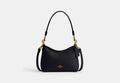 COACH® Women's Bolso De Hombro Pequeño Laurel en Negro | Cuir