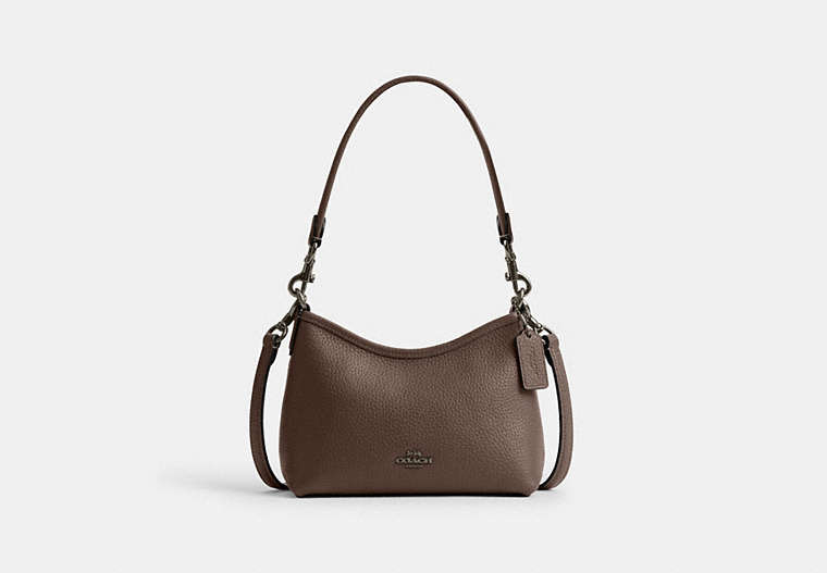 COACH® Women's Bolso De Hombro Pequeño Laurel en Castaño | Cuir
