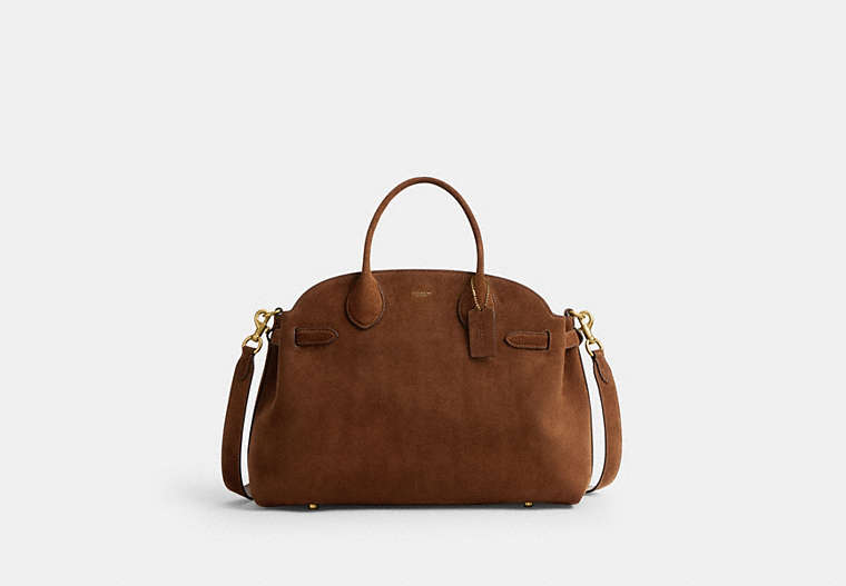 COACH® Women's Bolso Soft Empire 40 en Castaño | Cuir
