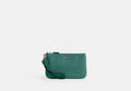 COACH® Women's Bolso De Muñeca Pequeño Básico en Verde | Cuir