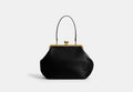 COACH® Women's Bolso grande Kisslock Frame en Negro | Cuir