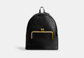 COACH® Women's Mochila Kisslock Frame en Negro | Cuir