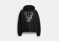 COACH® Men's Sudadera Con Capucha Y Rexy en Negro, Talla Mediano | Coton
