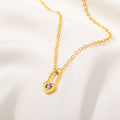 Personalizado Tiny Heart Padlock Collar con piedra de nacimiento Dainty Mujeres Joyería Día de San Valentín Cumpleaños Regalo para ella