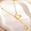 Personalizada Birthstone Flor de Nacimiento en forma de corazón Collar Colgante Joyería Dainty con Nombre Cumpleaños Aniversario Regalo para Mujeres