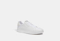 COACH® Men's Zapatillas deportivas con lengüeta baja Clip de lona de firma en Blanco, Talla 11 | Cuir