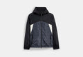 COACH® Men's Cortavientos De Firma en Gris, Talla Mediano | Coton