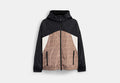 COACH® Men's Cortavientos De Firma en Beige, Talla Mediano | Coton