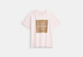 COACH® Women's Camiseta Cuadrada De Firma en Rosa, Talla Mediano | Autre