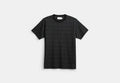 COACH® Men's Camiseta De Firma En Algodón Orgánico en Gris, Talla Mediano