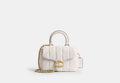 COACH® Women's Bolso Con Asa Superior Tabby Con Acolchado en Blanco | Cuir