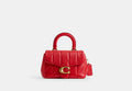COACH® Women's Bolso Con Asa Superior Tabby Con Acolchado en Rojo | Cuir