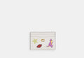 COACH® Women's Tarjetero Básico Con Estampado De Pegatinas en Blanco | Cuir