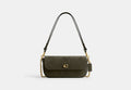 COACH® Women's Bolso Con Cadena Y Solapa Brook en Verde | Daim