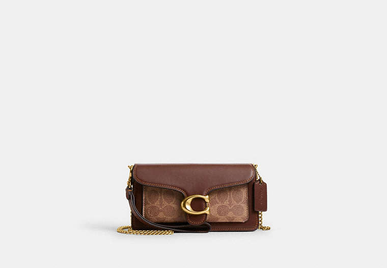 COACH® Women's Bolso Cruzado Tabby 19 Con Cadena En Lona De Firma en Beige | Cca : Toile Enduite