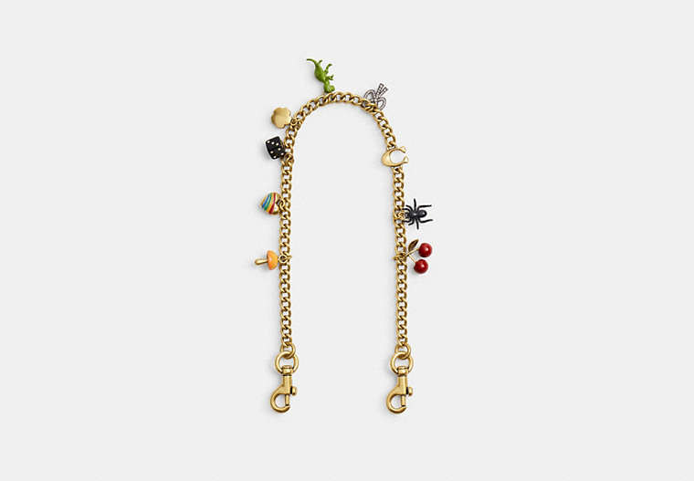 COACH® Women's Correa De Cadena Con Charms en Amarillo | Métal