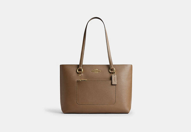 COACH® Women's Bolso Tote Station en Castaño | Cuir