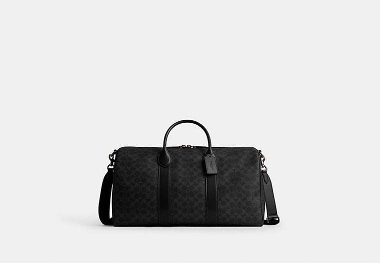 COACH® Unisex Bolso Compass 50 En Lona De Firma en Negro | Toile Enduite Signature/pvc