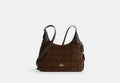 COACH® Women's Bolso De Hombro Ella En Chenilla De Firma en Castaño | Coton