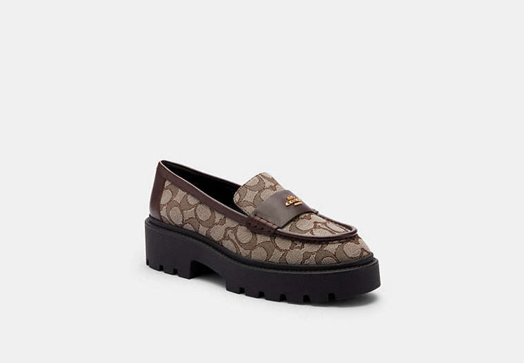 COACH® Women's Mocasines Lucy En Jacquard De Firma, Talla 11 | Jacquard Exclusif