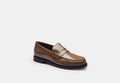 COACH® Men's Mocasín Reagan en Gris, Talla 11 | Cuir