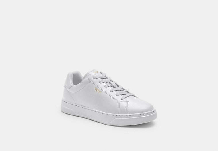 COACH® Men's Zapatilla Deportiva High Line en Blanco, Talla 11 | Cuir