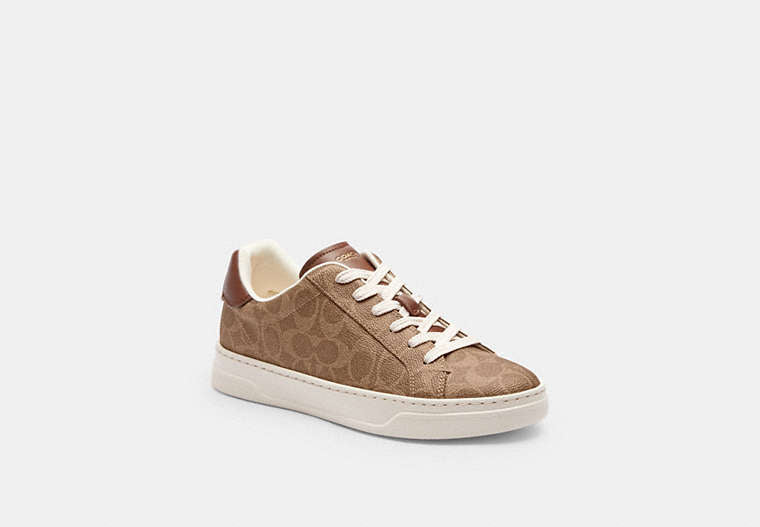 COACH® Women's Zapatilla Deportiva Tipo Bota En Lona De Firma en Castaño, Talla 11 | Toile Enduite