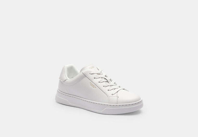 COACH® Women's Zapatilla Deportiva High Line en Blanco, Talla 11 | Cuir