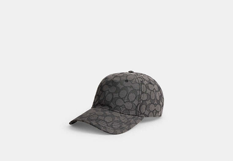 COACH® Unisex Gorra De Béisbol De Jacquard De Firma en Gris | Coton