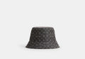 COACH® Unisex Sombrero De Pescador En Jacquard De Firma en Gris, Talla M/L | Coton