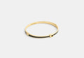COACH® Women's Brazalete Fino Esmaltado Con Bisagra De Firma en Negro | Métal