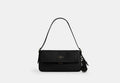 COACH® Women's Bolso De Hombro Pequeño Con Solapa Etta en Negro | Cuir