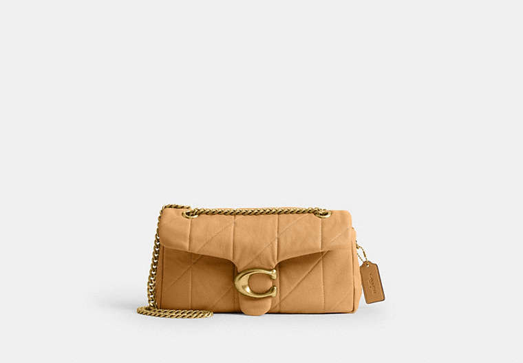 COACH® Women's Bolso De Hombro Tabby 26 Acolchado en Beige | Cuir