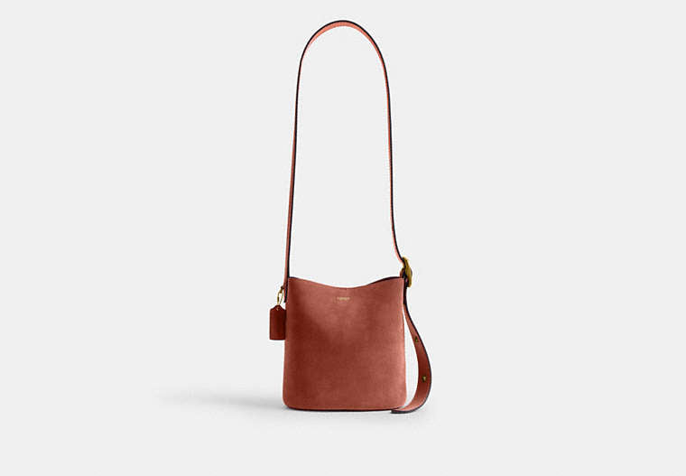COACH® Women's Bolso Bucket Bleeker 21 en Gris | Cuir