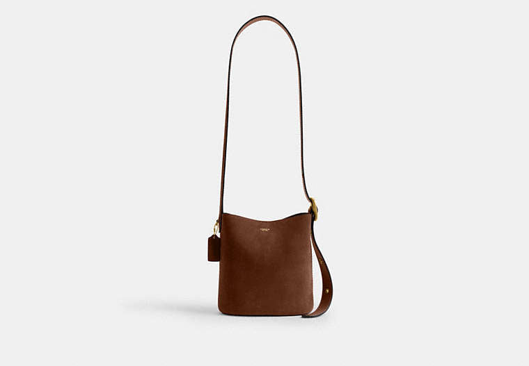 COACH® Women's Bolso Bucket Bleeker 21 en Castaño | Cuir