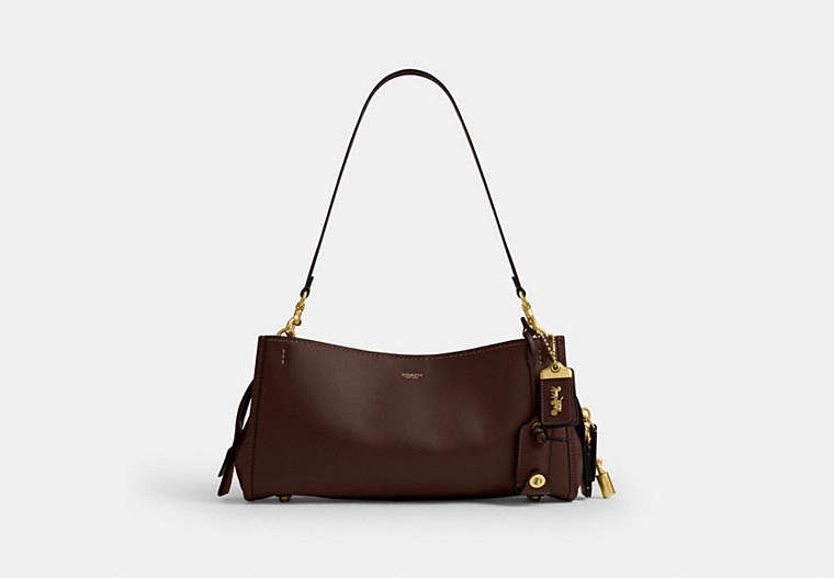 COACH® Women's Bolso Rogue 34 en Castaño | Cuir