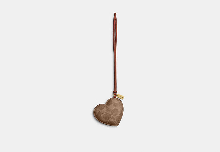 COACH® Women's Charm Para Bolso Acolchado De Corazón En Lona De Firma | Pvc