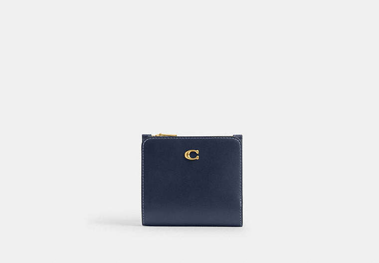 COACH® Women's Cartera Con Billetera Fina Básica en Azul | Cuir