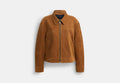 COACH® Women's Chaqueta De Ante en Misc, Talla Mediano | Peau De Mouton