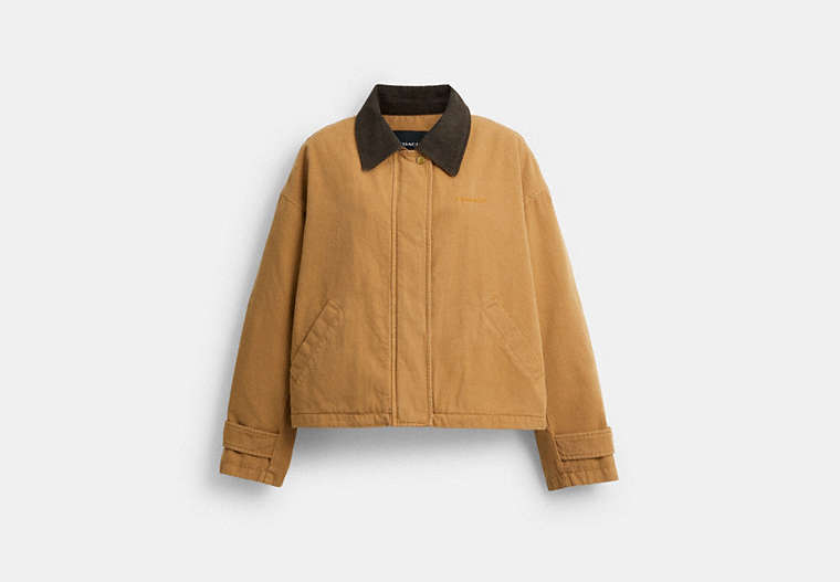 COACH® Women's Chaqueta De Granjero en Castaño, Talla Mediano | Autre