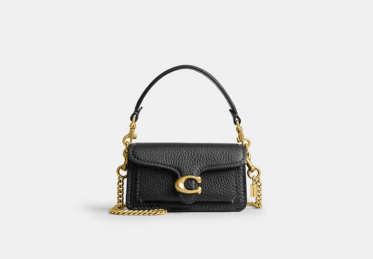 COACH® Women's Charm De Bolso Tabby en Negro | Cuir