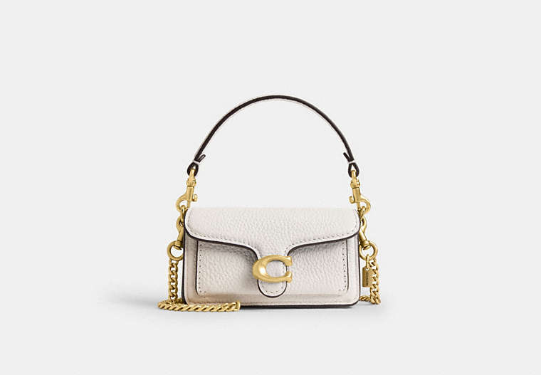 COACH® Women's Charm De Bolso Tabby en Blanco | Cuir