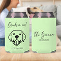 Personalizado Multicolor Perro Gato Línea Dibujo Lata Enfriador Manga con Nombre y Fecha Fiesta de Boda Cumpleaños Regalo para Amantes de las Mascotas Amantes de la Cerveza